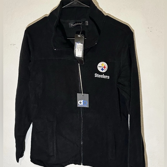 Women’s Medium Pittsburgh Steelers DUNBROOKE Polar Full Zip Jacket Black NWT - Picture 1 of 4